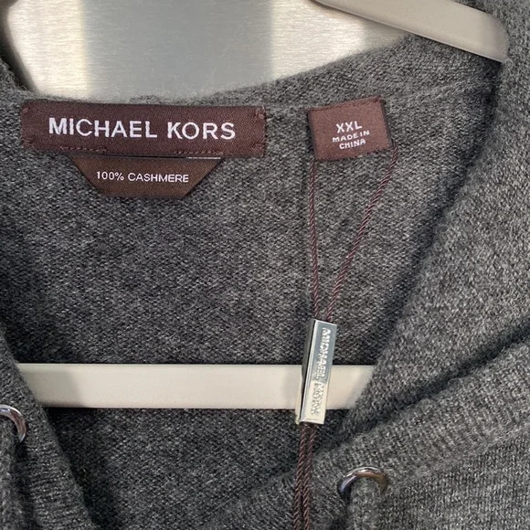 Michael Kors men’s cashmere grey zip up sweater - Picture 3 of 8